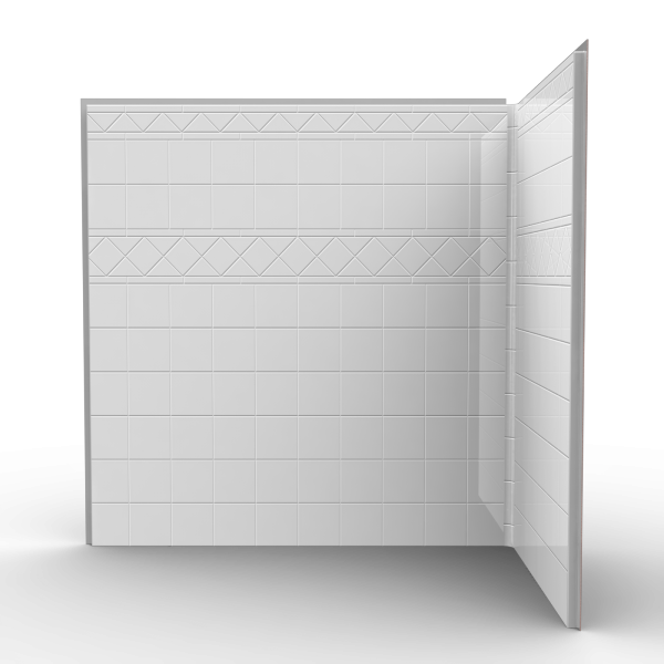 Multi Piece 60″ x 36″ Universal Wall Surround (Diamond Tile) | 2DWSU6036 - On The Mend Medical Supplies & Equipment